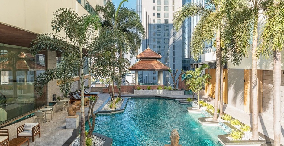 RESORT STYLE SWIMMING POOL Jasmine City Hotel en Bangkok