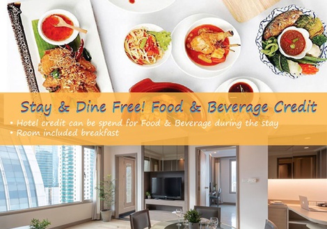 Stay&Dine Offer  Free Food & Beverage Credit Jasmine City  Hotel 